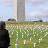 Rep. Kelly at a gun violence memorial at the washington monument 