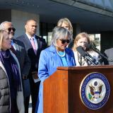 Rep. Kelly speaks in front of Department of Health and Human Services
