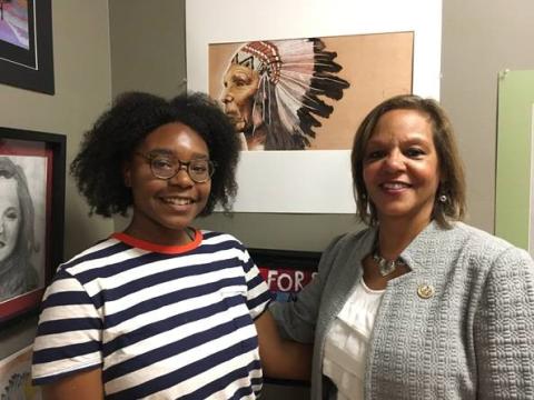 Congresswoman Robin Kelly welcomed Taylor Ausley