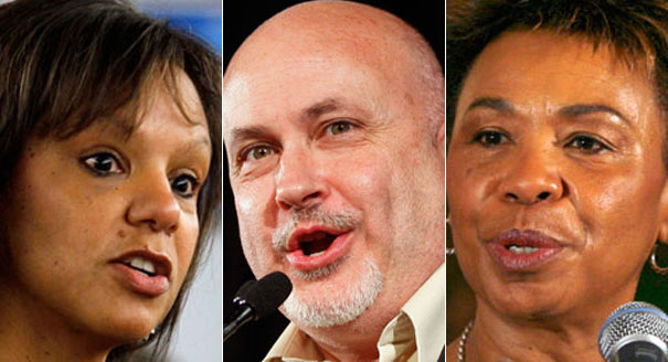 Robin Kelly, Mark Pocan and Barbara Lee