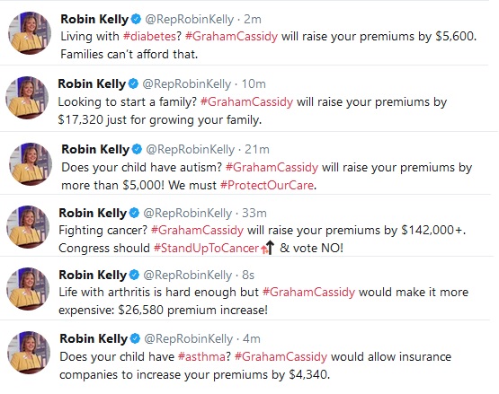 Congresswoman Kelly sent this series of tweets regarding Graham-Cassidy bill