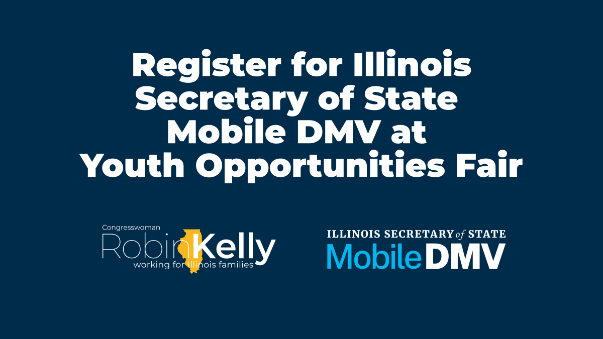 Register for Illinois Secretary of State  Mobile DMV at  Youth Opportunities Fair